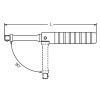 Koken 2769H 1/4 Sq. Dr. Spinner Handle  Folding Length 160mm