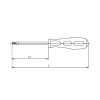 Koken 168H-7B Screwdriver 7mm Ballpoint Hex Length 245mm