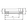 Koken 2300MZ-11 1/4 Sq. Dr. Socket 11mm 6 point Length 50mm Z-series
