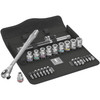 Wera 004080, 8100 SC 10 Zyklop Metal Ratchet Set with push-through square, 1/2" drive, imperial, 28 pieces