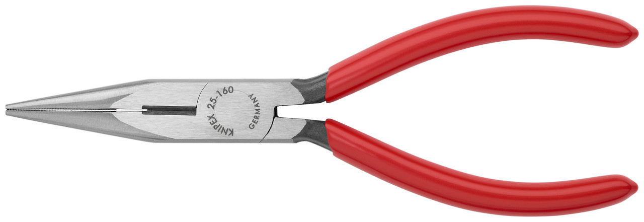 Knipex 25 01 160, Long Nose Pliers with Cutter, 6 1/4