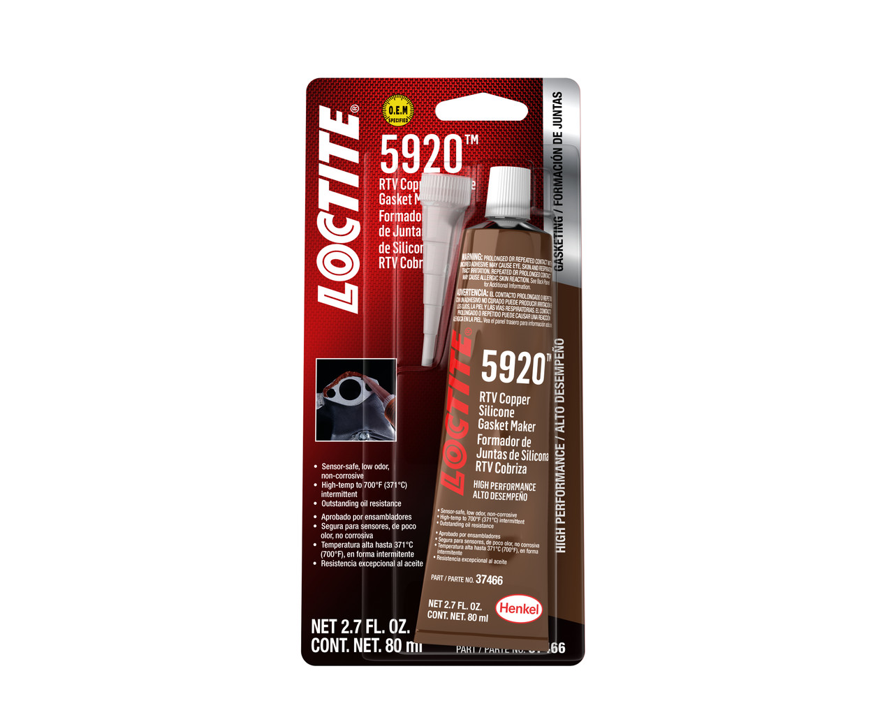 Loctite 5920 Copper, High Performance RTV Silicone Gasket Maker 70 ml