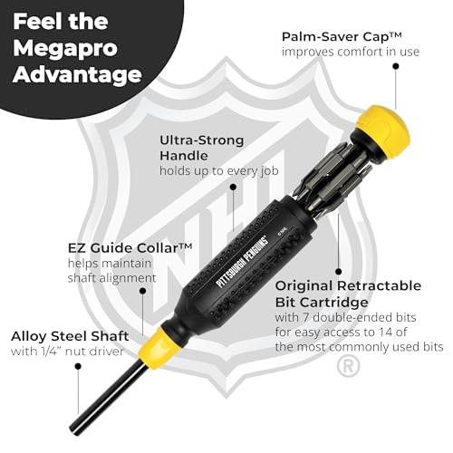 penguin1 MEGAPRO 151NAS-PENGUINS | NHL Team Edition Multi-bit Screwdriver