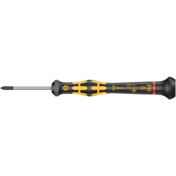 Wera 030117, 1550 PH ESD Kraftform Micro screwdriver for Phillips screws, PH 000 x 40 mm