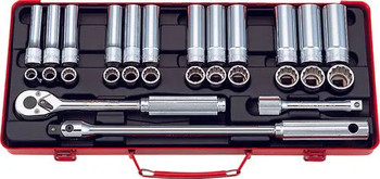 Koken 4277, 1/2 Sq. Dr. 27 Piece 12-Point Metric Socket set  10-24mm