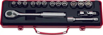 Koken 4223M, 1/2 Sq. Dr. 15 Piece 12-Point Metric Socket set  10-22mm