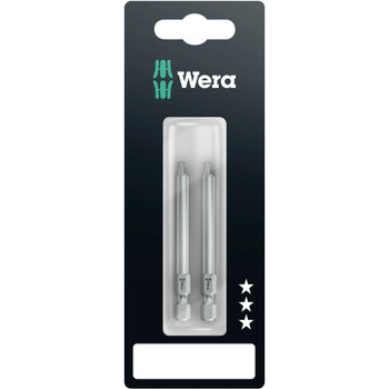 Wera 073070, 867/4 Z Torx® BO Bits With Bore Hole SB, TX 20 x 70 mm, 2 Pieces