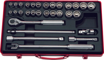 Koken 4273AM, 1/2 Sq. Dr. Socket set   12 point   30 pieces