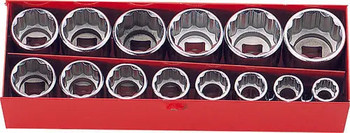 Koken 3217M, 3/8 Sq. Dr. 14 Piece 12-Point Metric Socket set  9-22mm