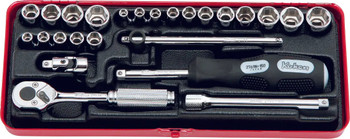 Koken 2201AM, 1/4 Sq. Dr. Socket set   6 point   25 pieces