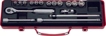 Koken 3250M, 3/8 Sq. Dr. 17 Piece 6-Point Metric Socket set  7-19mm