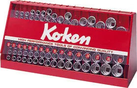 Koken S3240M-00, 3/8 Sq. Dr. 177 Piece 6-Point Metric Socket set  6-23mm in Display Stand