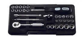 Koken P2258M, 1/4 Sq. Dr. Socket set   6 point  Plastic Case 31 pieces