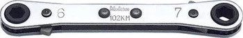 Koken 102KM-13X17, Ratcheting Ring Wrench  13x17mm 6 point Length 200mm Reversible