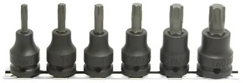 Koken RS14025/6-L60, 1/2 Sq. Dr. Bit Socket set TORXÂ® T30-T60  Length 60mm  6 pieces