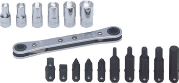 Koken R810D, 1/4" Sq. Dr. 17 Piece 6-Point Metric Socket Set  5-10mm_main