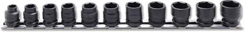 Koken RS13401MS/11, 3/8 Sq. Dr. Socket set  8-19mm 6 point  Thin walled 11 pieces