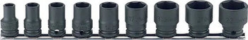 Koken RS13401M/9, 3/8 Sq. Dr. Socket set  8-22mm 6 point  Thin walled 9 pieces