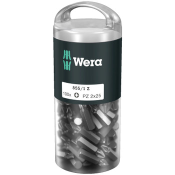 Wera 072443, 855/1 Z DIY 100 Bits, PZ 1 x 25 mm, 100 Pieces