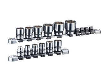 Nepros NTB412A, 1/2"sq. Socket Set (6pt.) Metric (12pcs)