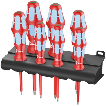 Wera 022767, 3167 i/7 Torx® Screwdriver Set, Stainless And Rack, 7 Pieces