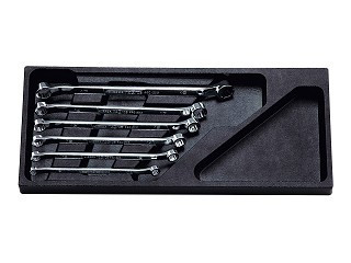 Nepros NTM206, Low Offset Box-End - Standard Wrench Set (12pt.) Metric (6pcs.)