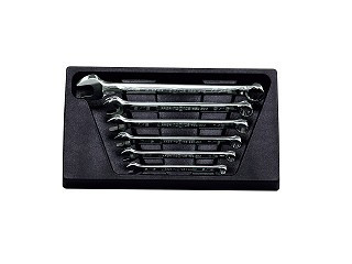 Nepros NTMS206B, Combination Wrench - Standard Set (12pt.) SAE (6pcs.)