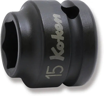 Koken 14401MS-15, 1/2 Sq. Dr. Socket  15mm 6 point Length 26mm Thin walled