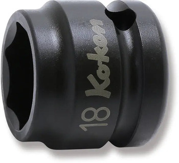 Koken 14401MS-18, 1/2 Sq. Dr. Socket  18mm 6 point Length 26mm Thin walled