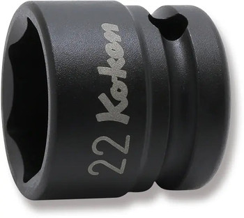 Koken 14401MS-22, 1/2 Sq. Dr. Socket  22mm 6 point Length 28.5mm Thin walled