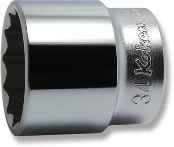 Koken 4405M-34, 1/2 Sq. Dr. Socket  34mm 12 point Length 47mm