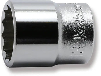 Koken 2405M-13, 1/4 Sq. Dr. Socket  13mm 12 point Length 22mm
