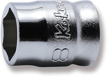 Koken 2400MZ-8, 1/4 Sq. Dr. Socket  8mm 6 point Length 15mm Z-series