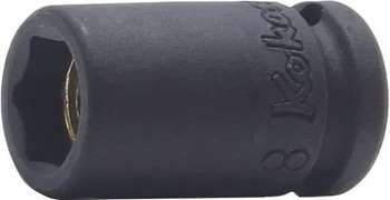 Koken 12400MG-8, 1/4 Sq. Dr. Socket  8mm 6 point Length 23mm Magnet