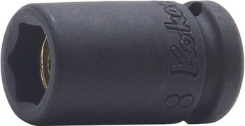 Koken 12400MG-9, 1/4 Sq. Dr. Socket  9mm 6 point Length 23mm Magnet_main