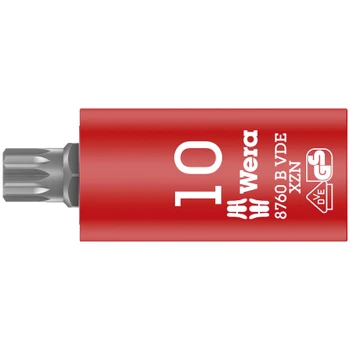 Wera 004940, 8760 B VDE XZN Zyklop Bit Socket, Insulated, 3/8" Drive, For Multi-Point Socket Screws, M 8 x 59 mm