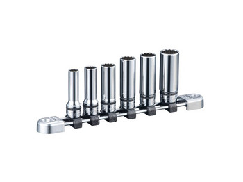 Nepros NTB3L06WA, 3/8"sq. Deep Socket Set (12pt.) Metric (6pcs)