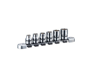 Nepros NTB406A, 1/2"sq. Socket Set (6pt.) Metric (6pcs)