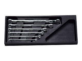 Nepros NTM106, Flat-Type Standard Box-End Wrench Set (12pt.) Metric (6pcs.)