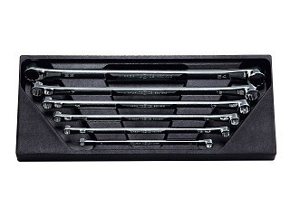 Nepros NTM11L06, Flat-Type Extra-Long Box-End Wrench Set (12pt.) Metric (6pcs.)