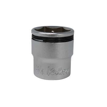 Koken 3/8 Sq. Dr. SAE Nut Grip Chrome Socket in  3/4