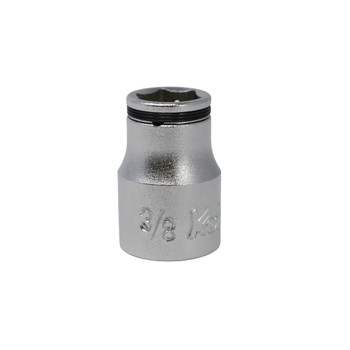 Koken 3/8 Sq. Dr. SAE Nut Grip Chrome Socket in  3/8