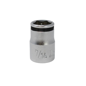 Koken 3/8 Sq. Dr. SAE Nut Grip Chrome Socket in  7/16