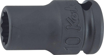 Koken 13406M-12 3/8 Sq. Dr. Socket  12mm 12 point Length 32mm Thin walled
