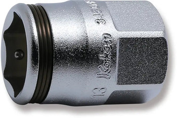 Koken 3450MH-13 3/8 Sq. Dr. Socket  13mm Nut Grip Length 26mm Outer Hex 17mm
