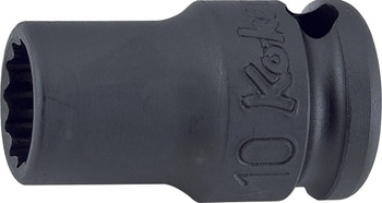 Koken 13406M-14 3/8 Sq. Dr. Socket  14mm 12 point Length 32mm Thin walled