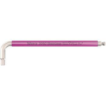 Wera 022850, 3950 SPKL Multicolour imperial L-Keys, Imperial, Stainless, 5/64" x 101 mm