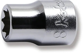 Koken 3415M-8 3/8 Sq. Dr. Socket  8mm Double Square Length 26mm