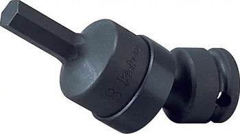 Koken 13430M-10 3/8 Sq. Dr. Universal Bit Socket  10mm Hex Length 74mm