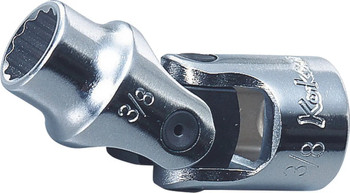 Koken 3445M-19 3/8 Sq. Dr. Universal Socket  19mm 12 point Length 56.5mm